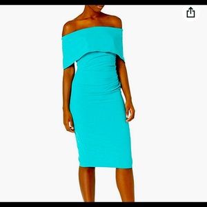 Vince camuto blue green sheath sz 8